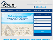 Tablet Screenshot of destinroofing.com